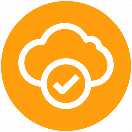 Approved, cloud, cloudy, right, tik, weather icon - Download on Iconfinder