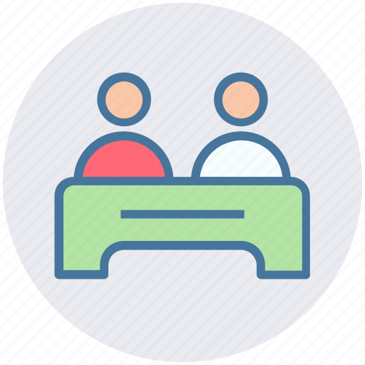 Boy on the desk, interview, interview on the desk, job interview, receptionist icon - Download on Iconfinder
