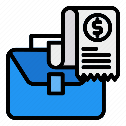 Briefcase, invoice, business, money, bill icon - Download on Iconfinder