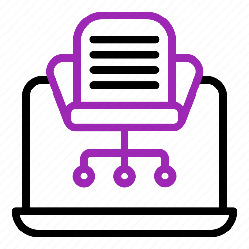 Armchair, chair, office, business, laptop icon - Download on Iconfinder