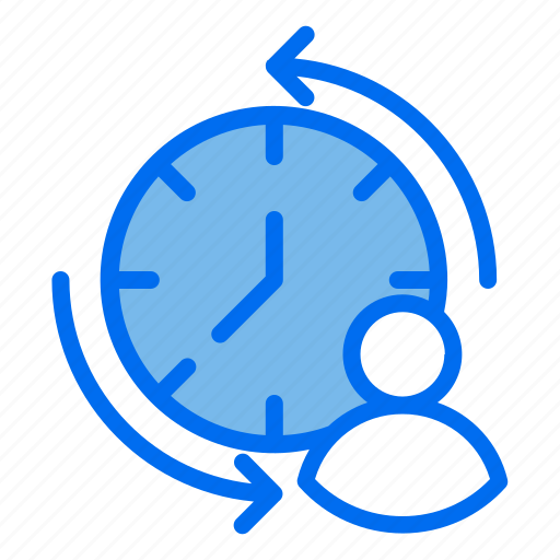 Clock, employee, working, time, arrows icon - Download on Iconfinder