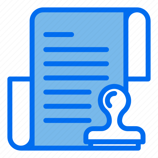 Contract, stamp, document, employment, business icon - Download on Iconfinder