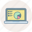 chart, laptop, presentation, analytics, diagram, report, statistics 