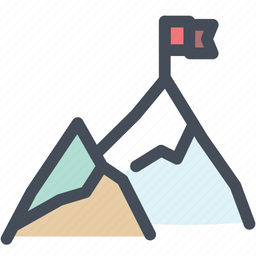 Aim, best, flag, leader, mountains, office, top icon - Download on Iconfinder