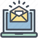 email, envelope, laptop, letter, news, office, screen
