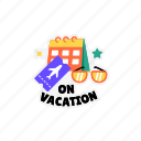on, vacation, holiday, off, travel, summer