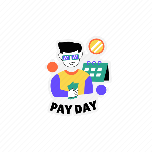 Payday, payment, salary, finance, income, business, calendar sticker - Download on Iconfinder
