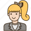 avatar, employee, female, girl, woman 
