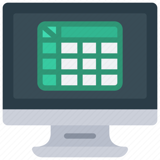 Computer, speedsheet, workplace, spreadsheet, software, spreedsheet icon - Download on Iconfinder
