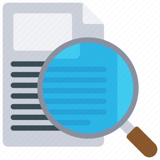 Search, document, workplace, loupe, magnifying icon - Download on Iconfinder