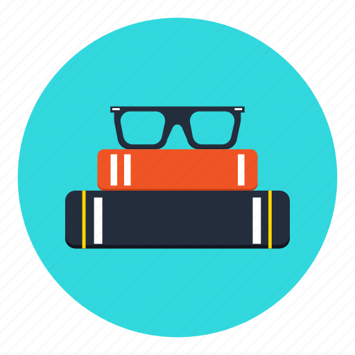 Book, books, data, glasses, information, office icon - Download on Iconfinder