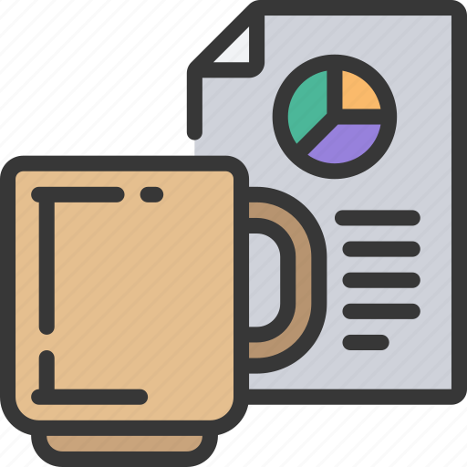 Document, with, coffee, mug, workplace icon - Download on Iconfinder