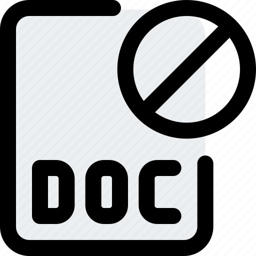 File, doc, banned, office, files icon - Download on Iconfinder