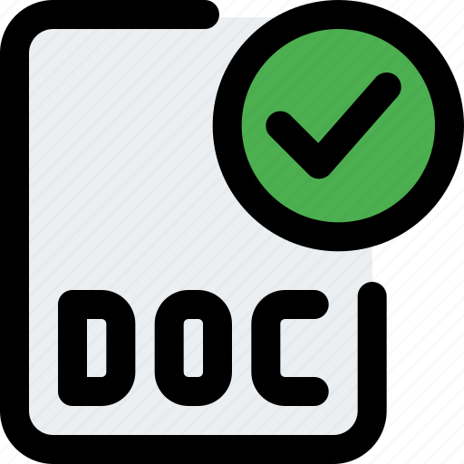 File, doc, check, office, files icon - Download on Iconfinder