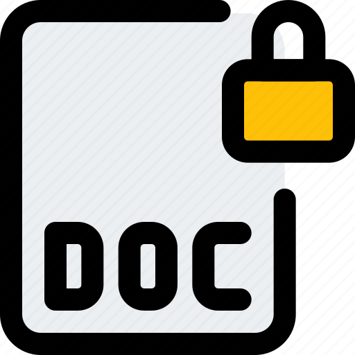 File, doc, lock, office, files icon - Download on Iconfinder