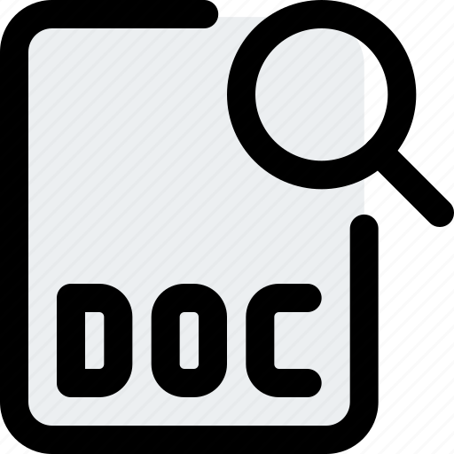 File, doc, search, office, files icon - Download on Iconfinder