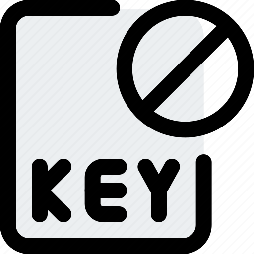 File, key, banned, office, files icon - Download on Iconfinder