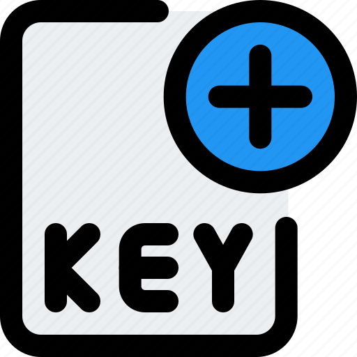 File, key, plus, office, files icon - Download on Iconfinder