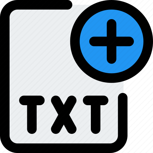 File, txt, plus, office, files icon - Download on Iconfinder