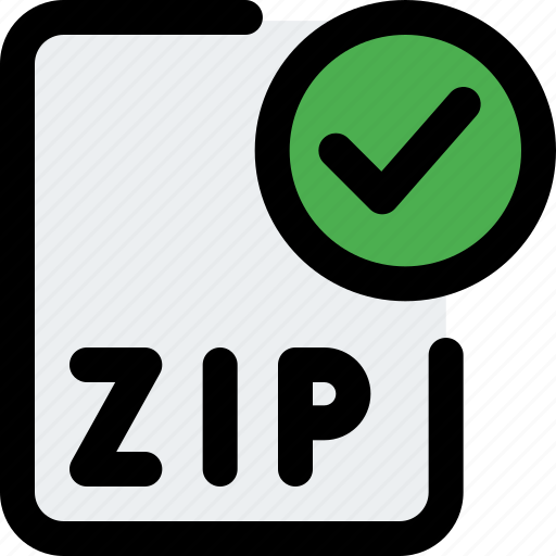 File, zip, check, office, files icon - Download on Iconfinder