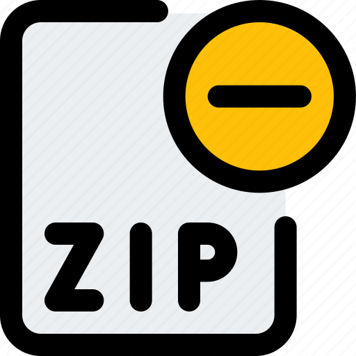 File, zip, minus, office, files icon - Download on Iconfinder