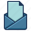 envelope, letter, mail, message, office 