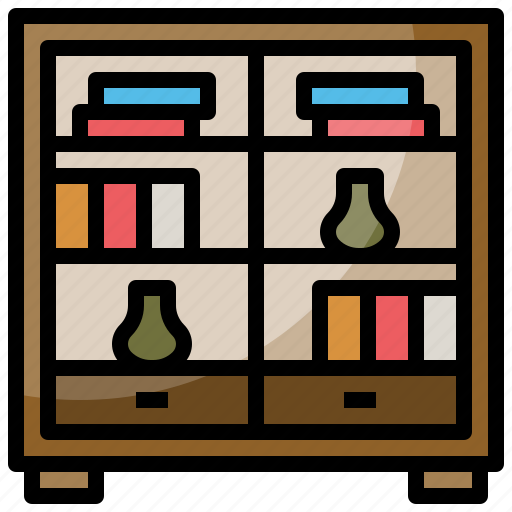 Bookcase, books, libraries, library, shelf, storage icon - Download on Iconfinder
