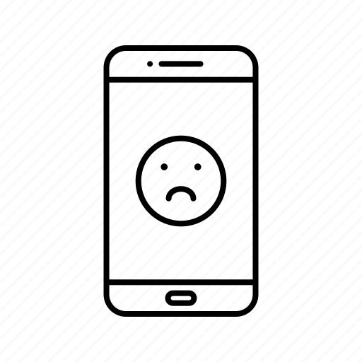 Face, sad, smartphone, emoji icon - Download on Iconfinder