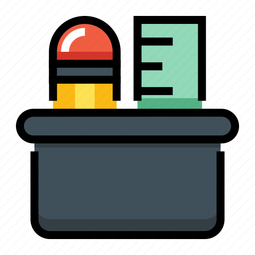 School, pencil, education, stationery, case, pen, office icon - Download on Iconfinder