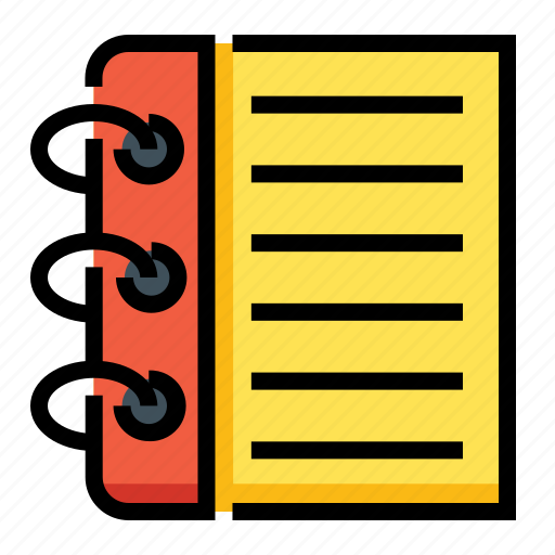 Book, note, paper, school, office, page, diary icon - Download on Iconfinder