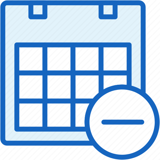 Calendar, office, remove, work icon - Download on Iconfinder