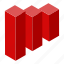 business, cartoon, chart, computer, graph, isometric, red 