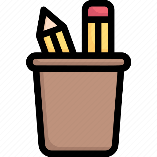 Business, company, office, pencil case, pencils glass, stationery, working icon - Download on Iconfinder