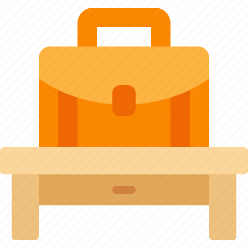 Briefcase, desk, office, stationery, suitcase, table icon - Download on Iconfinder