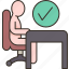sitting, position, correct, posture, seat 