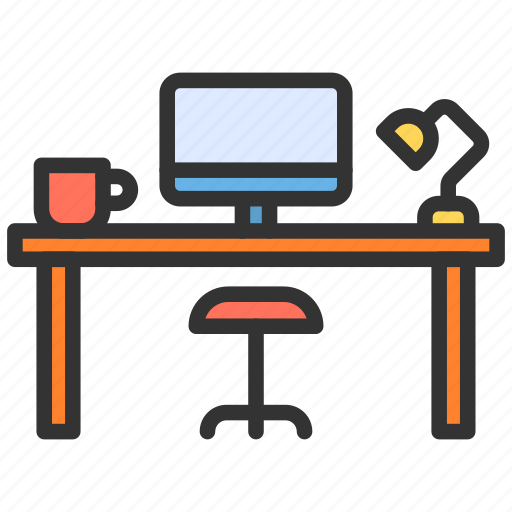 Workplace, work station, office, desk icon - Download on Iconfinder