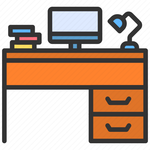 Desk, workplace, workstation, table icon - Download on Iconfinder