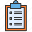 clipboard, task list, checklist, to do 