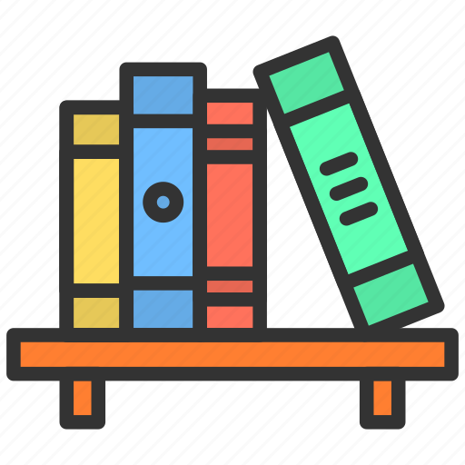 Bookshelf, books, library, furniture icon - Download on Iconfinder