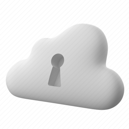 Storage, security, cloud, store, save, transfer, lock 3D illustration - Download on Iconfinder
