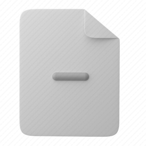 Office, files, and, folders, delete, minus, remove 3D illustration - Download on Iconfinder