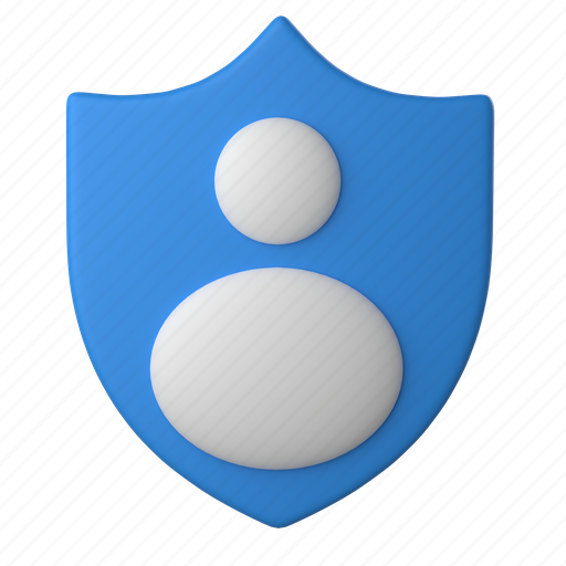 Security, accounts, account, profile, privacy, shield, protection 3D illustration - Download on Iconfinder