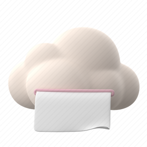 Storage, cloud, store, save, document, file, print 3D illustration - Download on Iconfinder