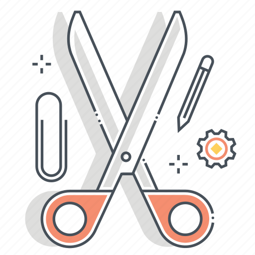 Clip, cut, cutting, paper, scissors, stationery, tool icon - Download on Iconfinder