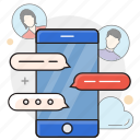 mobile, chat, conversation