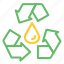 oil, recycle, reuse, water, drop, ecology, liquid, environment, nature 