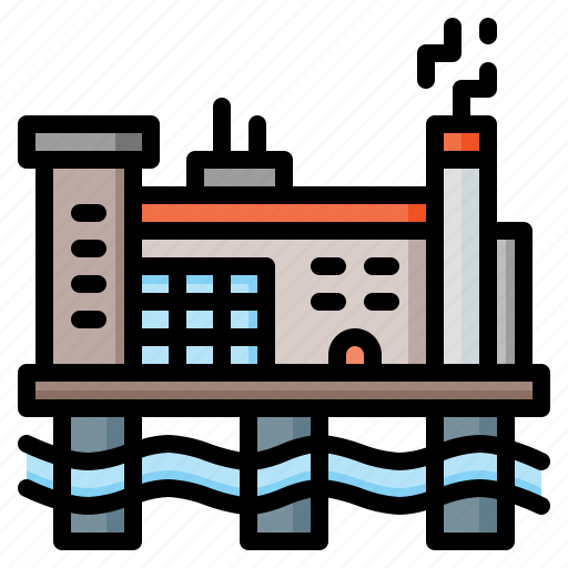 Buildings, gas, industry, offshore, petroleum, platform, oil icon - Download on Iconfinder