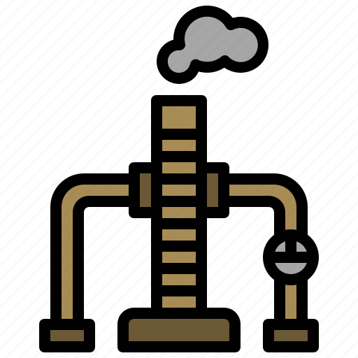 Chimney, energy, factory, illustration, industry, oil, power icon - Download on Iconfinder
