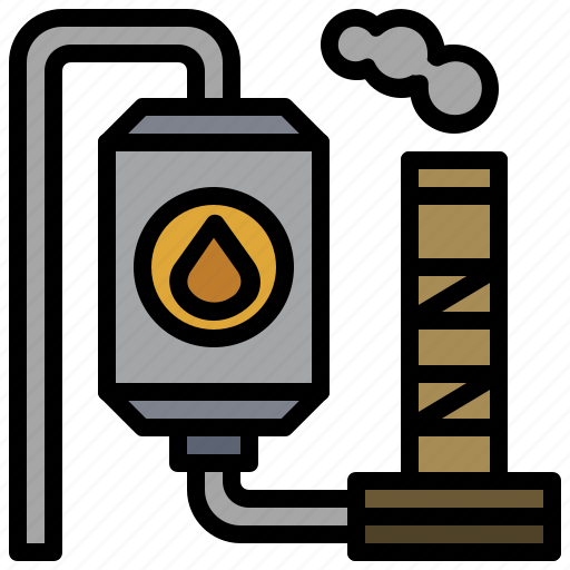 Factory, fuel, illustration, industry, oil, power icon - Download on Iconfinder