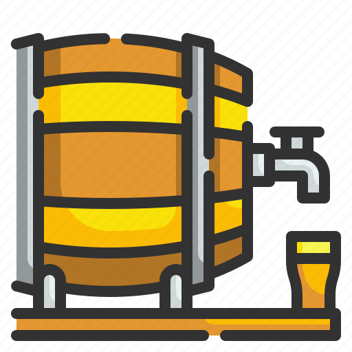 Alcohol, barrel, beer, beverage, drinks, tap, wooden icon - Download on Iconfinder